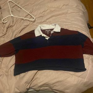 Cropped polo T-shirt